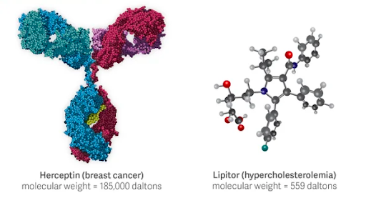 small molecule vs biologic molecule
